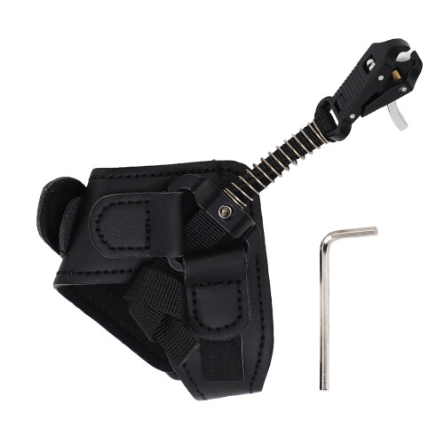 Adjustable Black Aluminum Alloy Compound Bow Release Strap for Archery Accessories 1