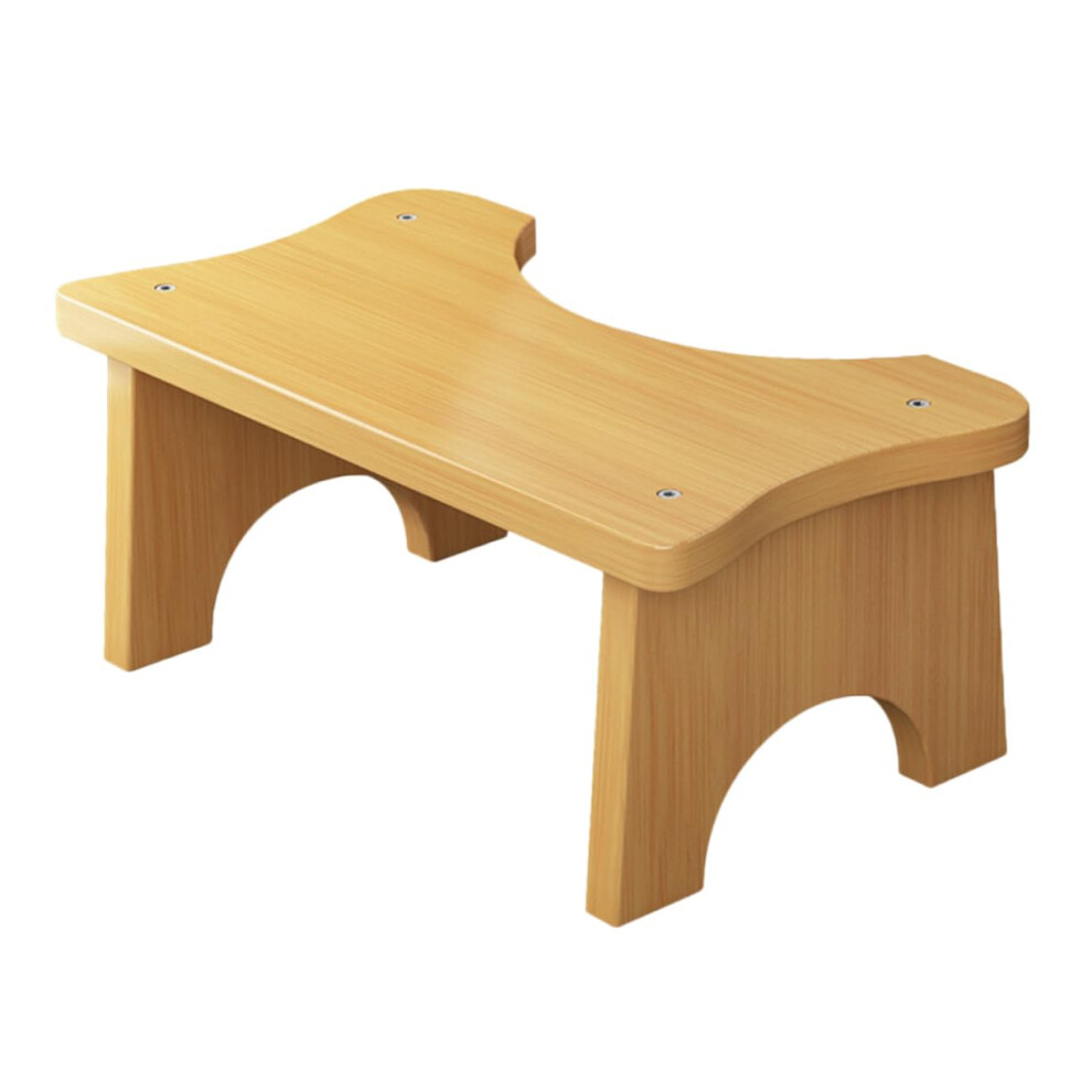 Wooden Potty Stool For Bathroom, Solid Wood, Stable Toilet Step Stool For Adults, Compact Space-Saving Design