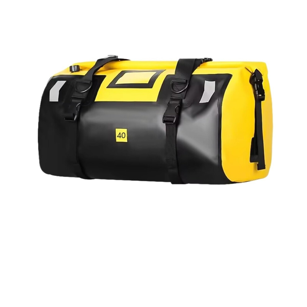 Back For Seat Bags Universal Motorcycle Tail Bag 66L 40L Saddle Pannier Bag No Logo For Scooter Sport Yellow 9393856579501