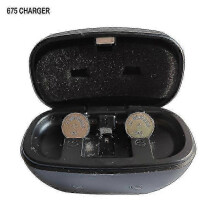 (675charger 2battery) suitable for bte hearing aids, 2025 rechargeable a13 battery and charger for 312, 675 size sound amplifiers