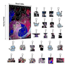 (F) K-pop Demon Hunters Acrylic Advent Calendar Set 24 Days Surprise Gift Box for Fans & Kids.z