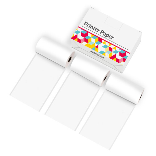 3 st vitt miniskrivarpapper - 50 mm * 3,5 m / låda