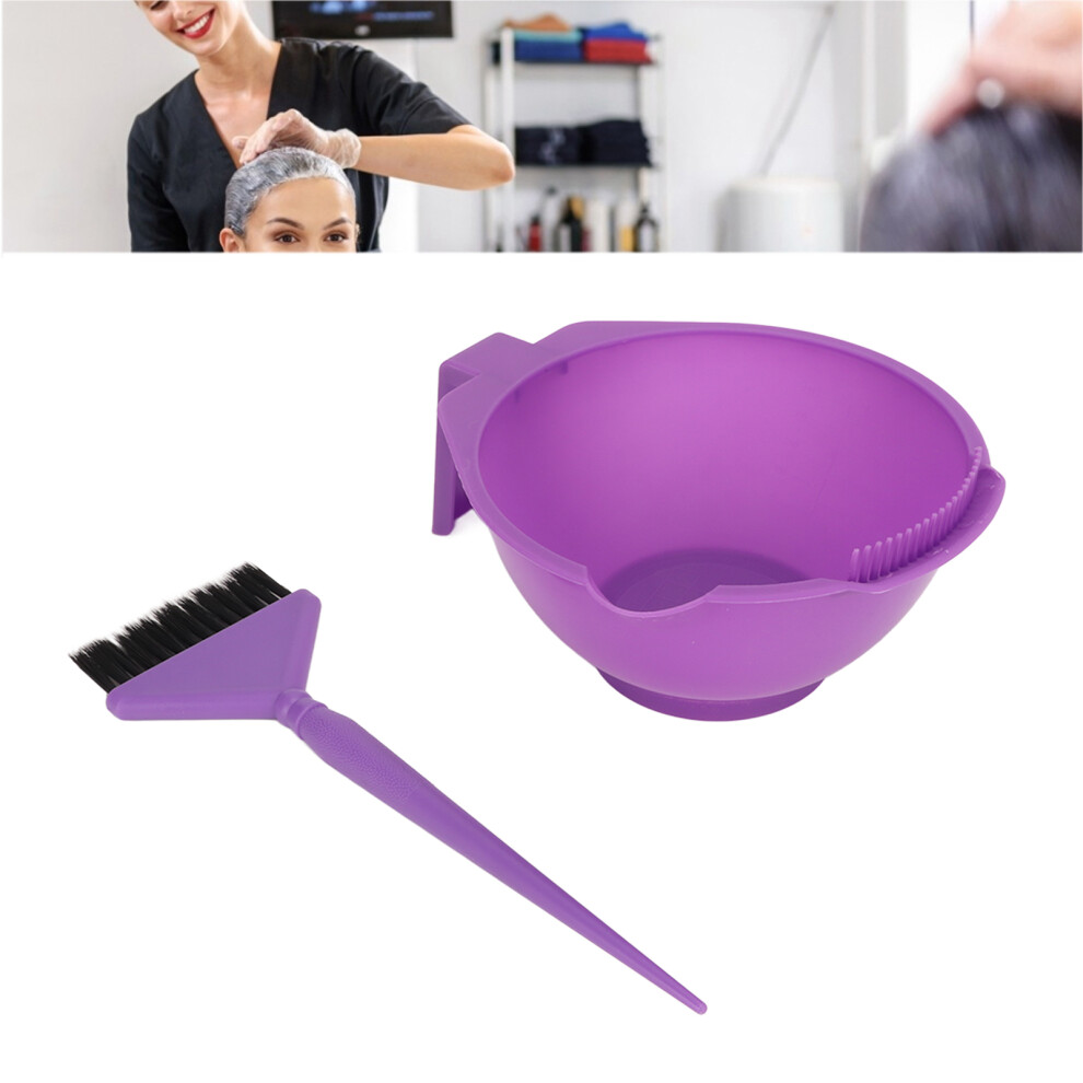 2Pcs Hair Dye Brush Bowl Kit ABS Nylon DIY Hair Coloring Tools for Home Salon
