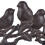 Gietijzeren deurbel met vogels 6