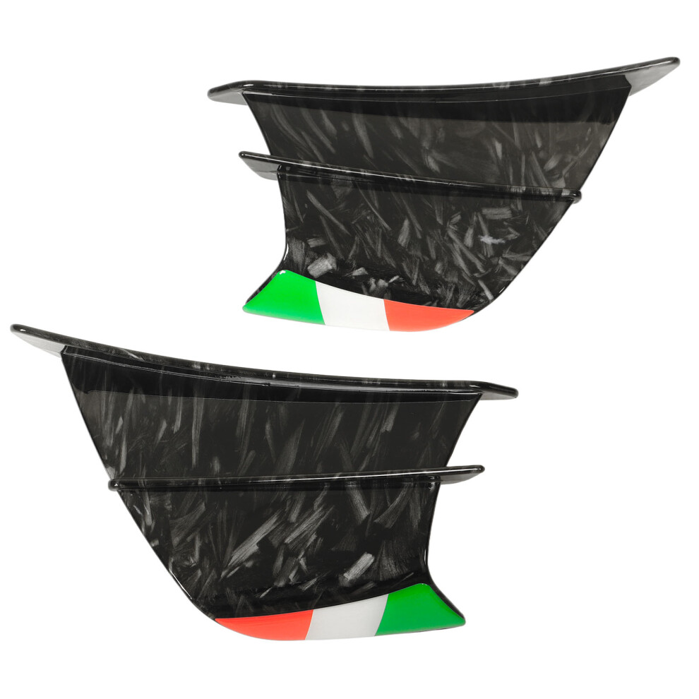 Bike Winglet Fairings For Ninja 400 250 Z900 Z1000 Bright Marble Finish 2Pcs 3381354195466