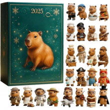 (1PCS) suitable for capybara advent calendar 2025, 24-day christmas ornament countdown with 2d acrylic hanging pendant tree decorations