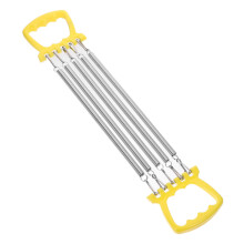 Chest Expander For Boys And Girls, Yellow Spring Resistance Equipment, Adjustable Straps For Home Workouts And Therapy