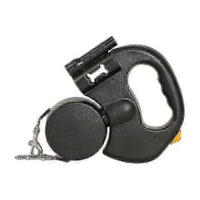 (Black) Double Leash Retractable Dog Leash for Two Dogs - No Tangle Design for Convenient Walks