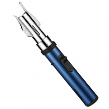 (Blue) Portable Windproof Metal Jet-Lighter for Camping Lighting & Outdoor Activities