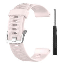 (Pink) Colorful Non-Slip Silicone Watch Strap Band Compatible with Forerunner 745 - Durable Replacement Band for Active Lifestyle