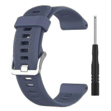 (Blue) Colorful Non-Slip Silicone Watch Strap Band Compatible with Forerunner 745 - Durable Replacement Band for Active Lifestyle