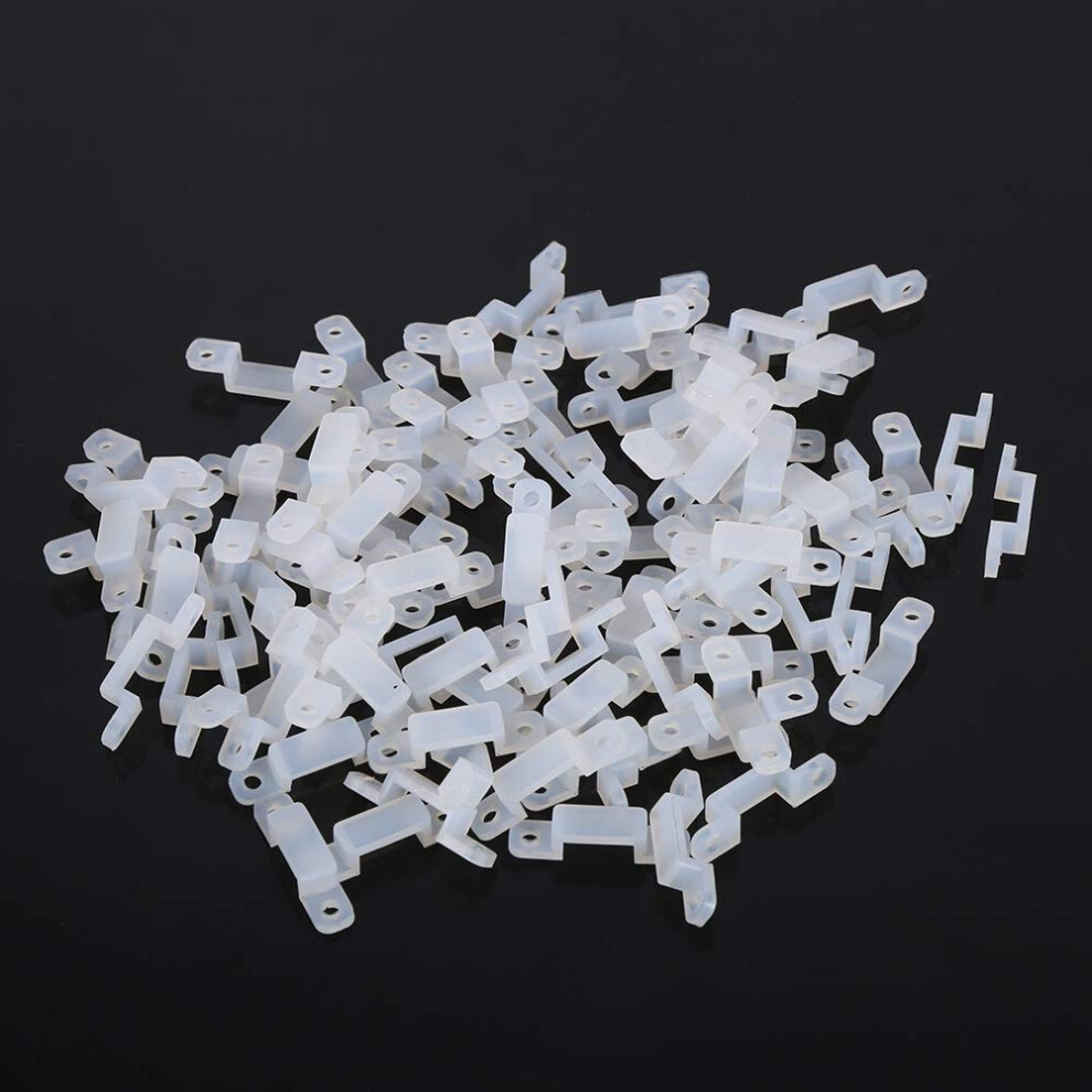 Silicone Holder Clip For Rgb Led Strips 3528 5050 1210, Strip Mounting Bracket Clip, 8Mm 12Mm, Pack Of 100 Light 9354506500269