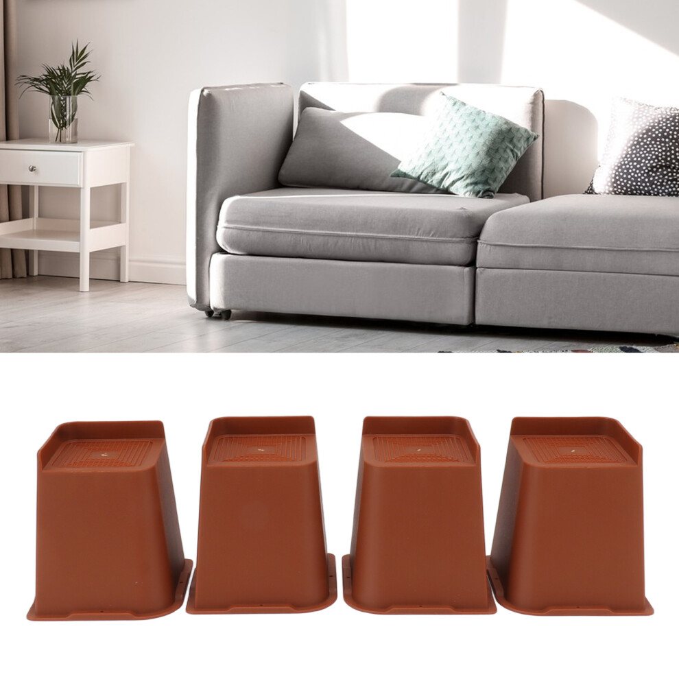 4Pcs Heavy Duty Bed Chair Riser 6In Anti Slip Furniture Extra Raiser 4131354202249
