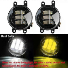 (Dual Color) Upgrade 2 x 30W LED Fog Light Assembly for Toyota C-HR 2017-2019 - Canbus Car Left & Right Fog Lamps with 6000LM DRL Brightness
