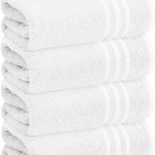 (White, Pack of 8 Piece) Experience Luxury: 80x140CM Large Bath Sheets, 500 GSM 100%Cotton for Supreme Softness.Superior Absorbency & Plush Comfort.