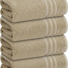(Latte, Pack of 1 Piece) Experience Luxury: 80x140CM Large Bath Sheets, 500 GSM 100%Cotton for Supreme Softness.Superior Absorbency & Plush Comfort.