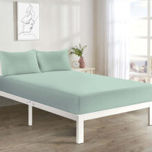 (DUCK EGG, KING) 25CM Fitted Sheets With or Without Matching Pillowcase-Plain Microfibre Easy Care-Double Brushed Fibre-Hotel Quality Sheets-Wrinkl