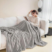 (silver, 150 * 200) Ultra-soft Thickened Throw Blanket, Brings You A Comfortable, Machine Washable Flannel Fleece Blankets, Gentle Experience and