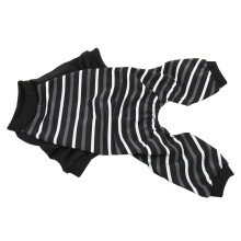Gestreifter Vierbein-Pyjama für Hund und Katze, warm, elastisch, Größe S