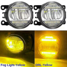 (Cold White) 1 Pair LED Fog Light & Daytime Running Lamp Assembly Compatible with Ford Transit Connect Tourneo - 30W 8000LM H11 12V Replacement