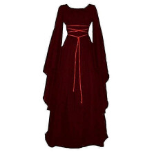 (L, Wine Red) witch dress for women halloween cosplay costume