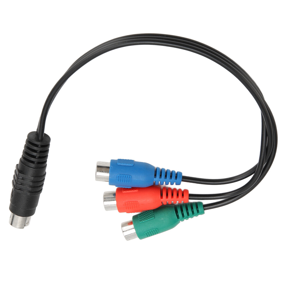 S Video 7 Pin Male To 3Rca Female Sound Adapter Cable 0.9Ft 5051354208883