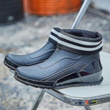 (40, Black with Cotton) Outdoor Rainproof Comfortable Durable Boots & Shoes for Garden & Courtyard Activities