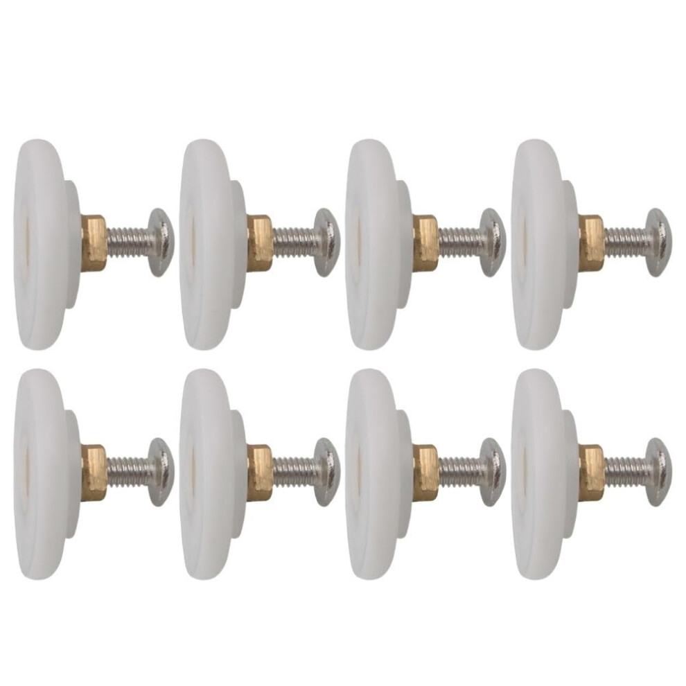 Shower Door Rollers 8 Pcs 26mm Diameter Sliding Glass Door Wheels Nylon Copper Roller For Bathroom Shower Room Pulley-image-OPC-PMDVNXK-NEW