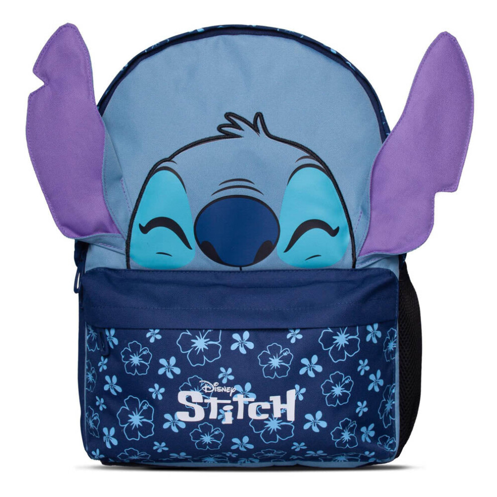 Disney Lilo & Stitch Floral 3D Children's Backpack Blue