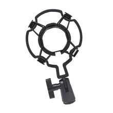Professional Condenser Microphones Shock Mount Clip For Studio Diaphragm Microphones, Metal Construction, Adjustable