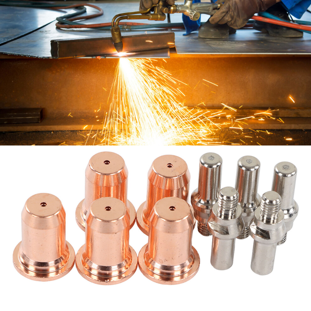 Copper Mig Weld Gun Nozzle 1.1Mm 10Pcs For Pt60 Mag Cutter Accessories 4651354214474
