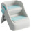 Step Stool For Children Foldable Bathroom Stool Not Slip Base Space Saving Toddler White And Blue 3