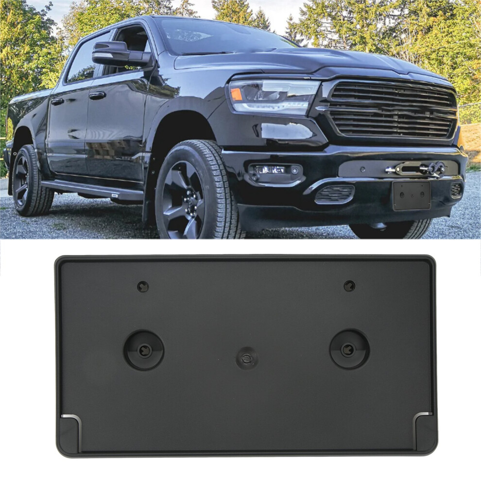 Durable Textured License Plate Holder For Dodge Ram 1500 Dt 19-22 Black 3531354218591