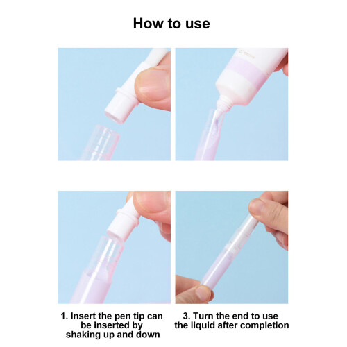 3er-Pack Transparent Twist-Pen 4,5 ml leere Pinselspitze 2