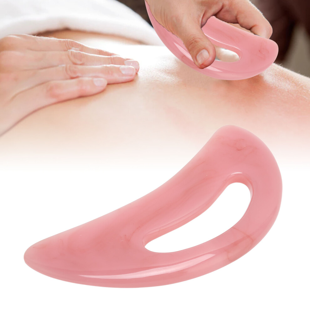 Pink Resin Skin Gua Sha Plate For Whole Body Scraping, L