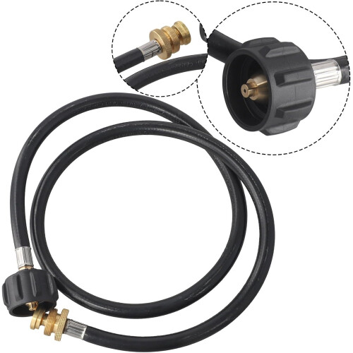 Sturdy Brass Propane Adapter Hose For QCC Conversion, 4 Ft Length, Efficient Gas Supply 1