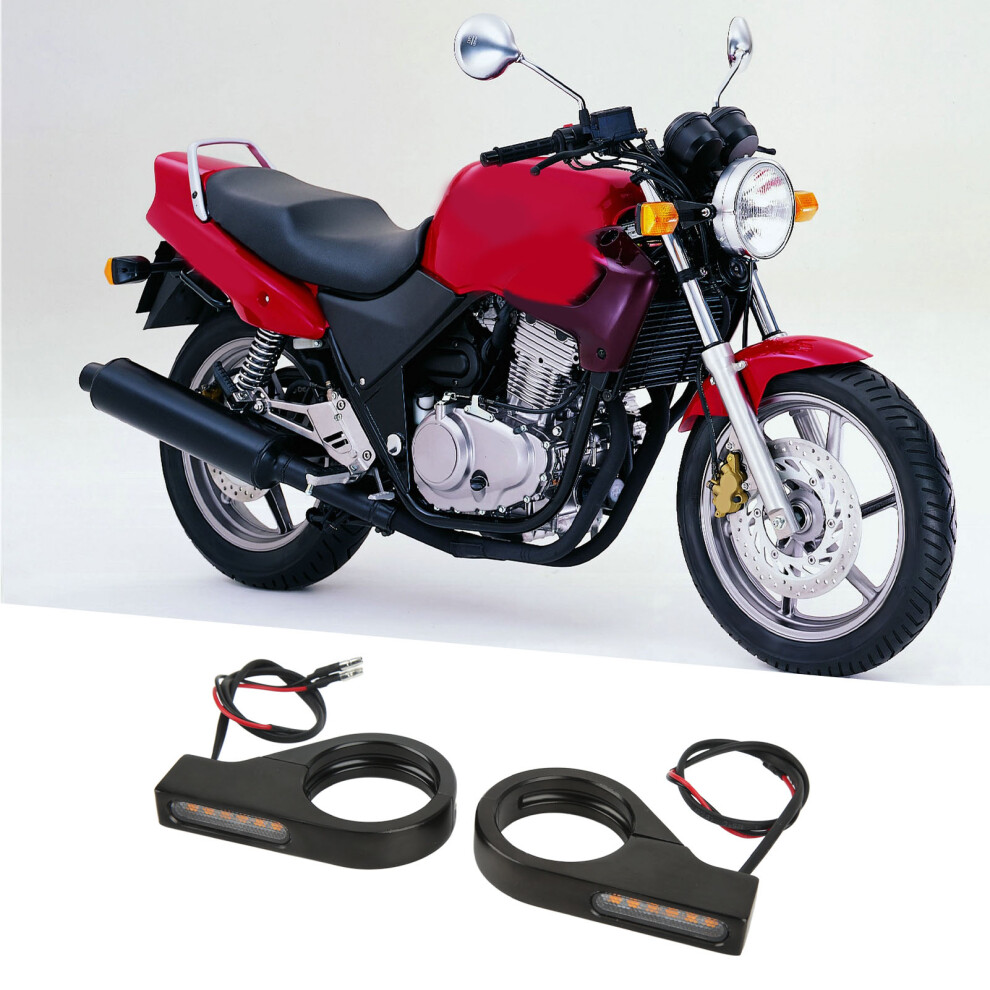 12V Waterproof 41Mm Aluminum Led Motorcycle Turn Signal Light/Black 7901354223547
