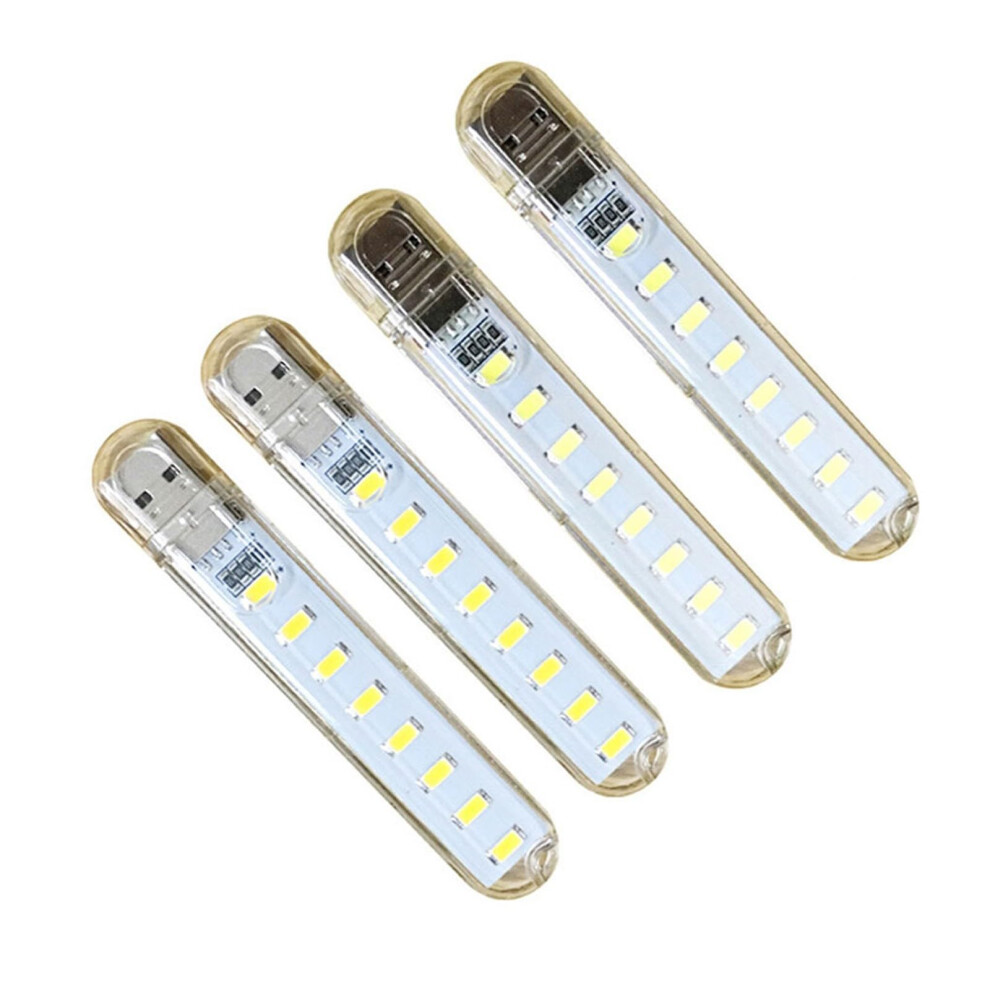 Usb Led Book 4-Pack Portable 5V 8-Led Warm Reading Lamp For Pc Laptop Notebook Bedroom Light 9084446580198