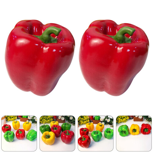 2 künstliche paprika, falsches gemüse, simulation paprika 1