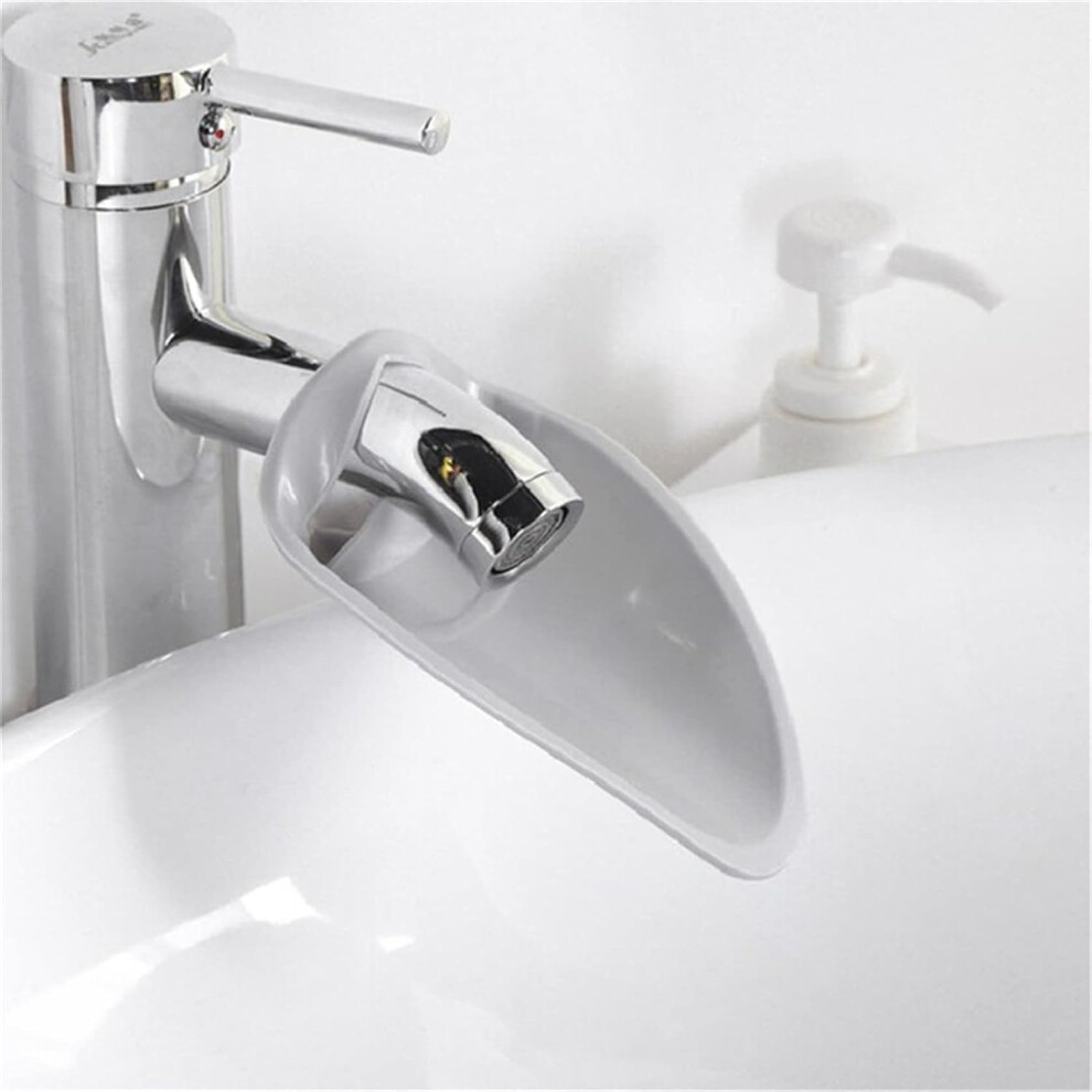 Faucet Extender For Toddlers And Kids - Universal Fit, Sink Spout Wash Helper, Bathroom Safety For Children Gray