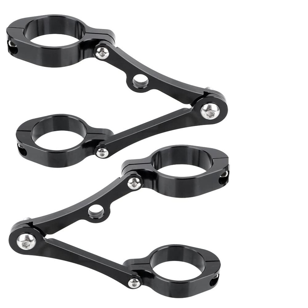 Motorcycle Headlight Bracket Universal Fork Tube Mount Clamp 39Mm-41Mm 1 Pair Black 9084446580457