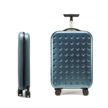 Medium Luggage Folding ABS Luggage Expandable Suitcase 67 Cm M1604 62L 4 Wheels Telescopic Handle Combination Lock