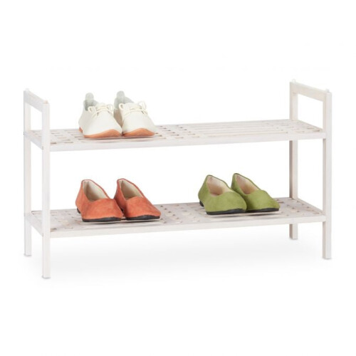 Schuhregal stapelbar weiß