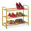 Goldenes Schuhregal aus Metall 1