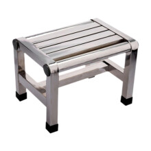 Foot Rest Shower Bench Metal Step Stool 28.5cmx20.7cmx20.5cm Toilet And Shower Stool Non Slip Kitchen Bathroom