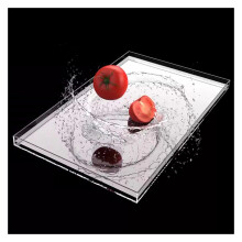 Transparent Acrylic Photography Tray Studio Photography Tray 5mm Thick Shallow Water Tank 40x40x6cm (15.7x15.7x2.3in)