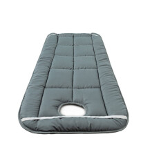 Square/Round Head Massage Table Pad, 60x180cm Gray, Washable Mattress Protector With Elastic Bands & Breathing Hole
