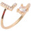 1St Eingelegter Ring Anhänger Ring Mode Finger Schmuck (Golden) 7