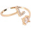 1St Eingelegter Ring Anhänger Ring Mode Finger Schmuck (Golden) 4