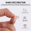 1St Eingelegter Ring Anhänger Ring Mode Finger Schmuck (Golden) 8